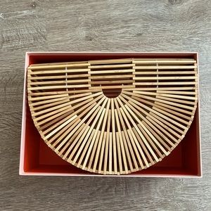Cult Gaia ark bamboo bag like new w/ box